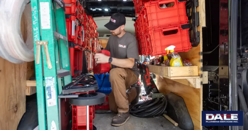 Dale Plumbing Services heavy equipment and technicians